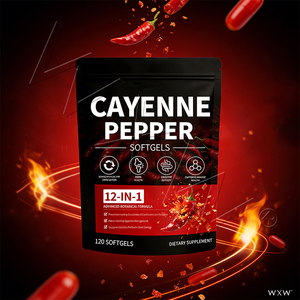 Cápsulas de Pimienta de Cayena al por Mayor, Promueven el Metabolismo y la Digestión, Suplementos Herbales, Cápsulas de Capsaicina de Pimienta de Cayena - Product Image 6
