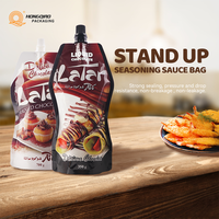 Sac d'emballage flexible de qualité alimentaire personnalisé HQ PACK, sachet debout avec bec verseur, doypack pour sauce, mayonnaise