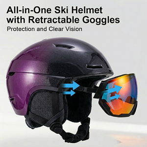 <span class=keywords><strong>Casque</strong></span> <span class=keywords><strong>de</strong></span> <span class=keywords><strong>ski</strong></span> Platinum avec visière rétractable Revo, certifié CE EN1077, en ABS et EPS, pour le <span class=keywords><strong>ski</strong></span> <span class=keywords><strong>alpin</strong></span> et le snowboard - Product Image 2
