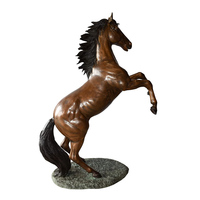 Statue de cheval en bronze grandeur nature, sculpture de cheval au galop en métal moulé pour la décoration de jardin, parc, place publique, paysage, sur mesure