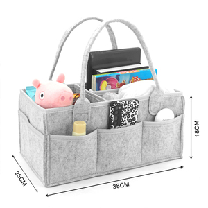 <span class=keywords><strong>Caddy</strong></span> de couche-culotte de bébé de feutre de Offre Spéciale avec le sac pliable d'organisateur de stockage de poignée pour la maison - Product Image 2