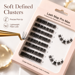 Cils individuels 3D légers et fins, faits semi-manuellement, en fibres synthétiques noires naturelles, pré-mappés <span class=keywords><strong>pour</strong></span> maquillage DIY - Product Image 1