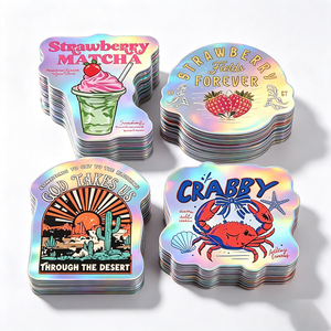 Pegatina de Vinilo Holográfica Personalizada TEDDY, Resistente al Aceite, Impresión de Logotipo, Pegatina Troquelada, Pegatina Holográfica Personalizada - Product Image 1