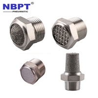 Silencieux pneumatique série BLSM en bronze fritté pour l'échappement d'air, contrôle du bruit, résistance à la corrosion