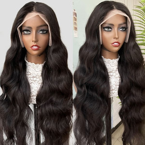 Peluca de Cabello Humano Remy con Ondas Suaves, Encaje Frontal Transparente 13*4, Tejido Chino, 200% de Densidad, 150g-300g, <span class=keywords><strong>Doble</strong></span> Trama a Máquina - Product Image 2