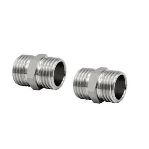 Raccord de tuyau d'arrosage en acier inoxydable sur mesure 3/4 GHT double mâle - Raccord d'eau de qualité industrielle - Product Image 3