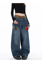 Jeans baggy pour femme et homme, jeans à jambe large taille haute, pantalon en denim tendance boyfriend, vêtements streetwear vintage