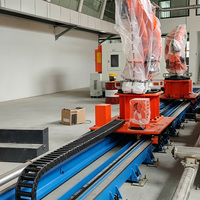 Rail linéaire de guidage au sol pour robot industriel robuste à 7 axes, personnalisé en usine, pour la manutention de matériaux par robot à 6 axes