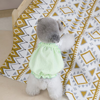 Dernier printemps été robe en dentelle pour chien de compagnie confortable style de loisirs motif solide vêtements pour chien adorable