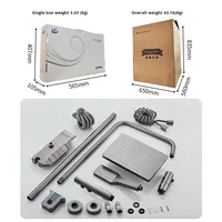Ensemble de robinetterie de douche multifonction OEM en aluminium spatial avec barre coulissante encastrée, pour vente en gros