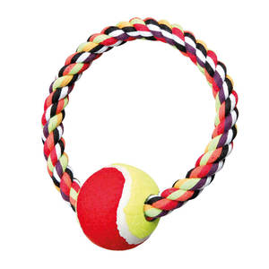 Anillo de algodón con pelota de tenis de 18 cm y 6 cm, juguete interactivo para mascotas - Product Image 1