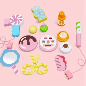 Juego de Maquillaje Mágico con Mesa y Silla, Juguete para Niñas, Tocador de Maquillaje de Madera Rosa, Juego de Imitación, Regalos Perfectos para Niñas - Product Image 4