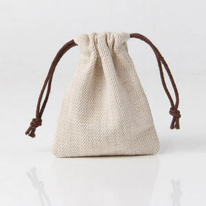 Bolsa de lino hecha a medida para almacenamiento de joyas, embalaje de embalaje con cordón para la boca, pequeña bolsa de tela, <span class=keywords><strong>Herrero</strong></span> - Product Image 6