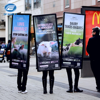Affiche publicitaire LED portable pour la marche en extérieur, sac à dos LED, panneau publicitaire humain pour événements