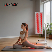 Panneau de thérapie infrarouge LED ILUXRED à 5 longueurs d'onde, haute intensité, lumière rouge, corps entier, avec support pour la maison, la beauté et la salle de sport
