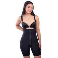 Mittellanger Body mit Rückenabdeckung und Verstellbaren Trägern Damen Faja Bodysuit Modellierender Taillentrainer Schlankheits-Shapewear