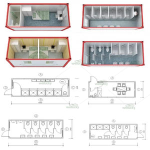 Wellucky, casa contenedor plegable de 20 pies, instalación de resistencia al viento fuerte, hogar móvil, dormitorio de trabajadores, hogar móvil - Product Image 5