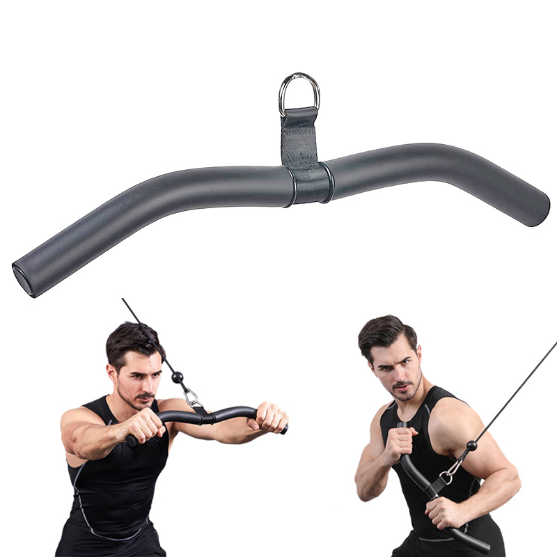 Geïntegreerde Gym Trainer Accessoires Stalen Triceps Pers Bar Oefening Lat Pulld