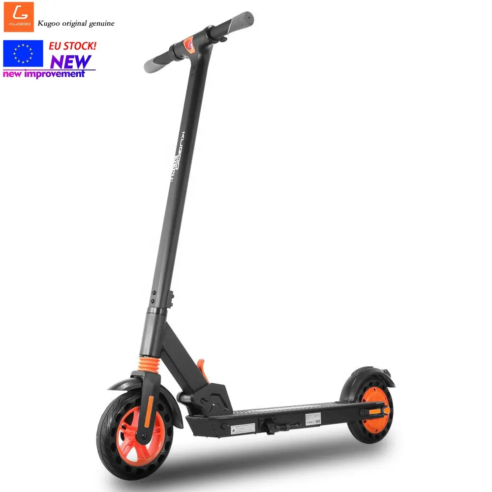 Kugoo scooter elétrico dobrável, duas rodas 350w estoque da ue kirin s1 adulto 18650 bateria de lítio freio eletrônico traseiro 36v 6ah