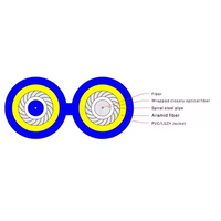 Kabel Serat Optik Multimode Berlapis Baja OM1 OM2 OM3 4-12 Core 3.0mm Tabung Baja Fleksibel LSZH 2.0/3.0mm untuk Penggunaan di Pusat Data Dalam Ruangan