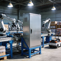 Gabinete de Control Eléctrico Industrial de Alta Resistencia, Personalizable, con PLC Integrado para Automatización de Fábrica y Sistemas de Distribución de Energía