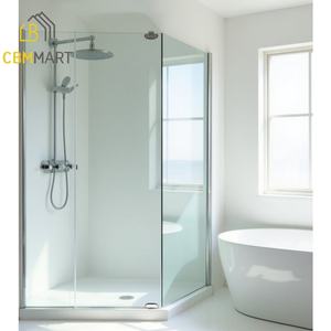 Porte de <span class=keywords><strong>douche</strong></span> en verre trempé rectangulaire moderne CBMmart, installation plus facile, porte de <span class=keywords><strong>douche</strong></span> fixe, porte de <span class=keywords><strong>douche</strong></span> à l'italienne - Product Image 3