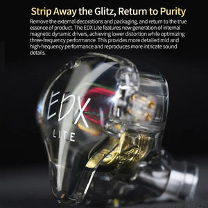 KZ EDX Lite 1DD Casque intra-auriculaire dynamique HIFI Musique filaire Jeux Sports <span class=keywords><strong>DJ</strong></span> Scène Casque de bureau Bouchons <span class=keywords><strong>d</strong></span>'oreilles - Product Image 4