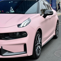 Film de protection de peinture pour voiture en vinyle satiné de luxe, auto-adhésif, mat rouge/rose sakura, PVC 7,5 mil d'épaisseur, anti-rayures