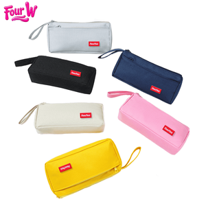 Grande capacité Double couche Oxford tissu créatif <span class=keywords><strong>couleur</strong></span> unie porte-<span class=keywords><strong>crayon</strong></span> sérigraphie cadeaux d'affaires Promotion - Product Image 1