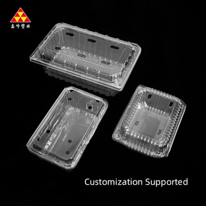 Proveedor de envases de plástico transparente de <span class=keywords><strong>6</strong></span> pulgadas, envases de alimentos PET de varios tamaños, bandejas de plástico blíster desechables personalizadas de fábrica - Product Image 3