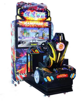 Machine de jeu d'arcade de course à monnayeur pour intérieur, construction métallique, interface en anglais - Simulateur de conduite sur piste rapide pour intérieur
