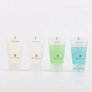 Conjunto de produtos de higiene pessoal personalizado, conjunto de 40ml mini shampoo descartável e produtos de banho em gel