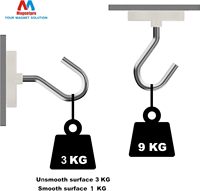 Magnetpro Crochet Magnétique Avec Ventouse Forte Aimant Néodyme Fer Bore Pour Portes Suspendues Armoires Plafonds