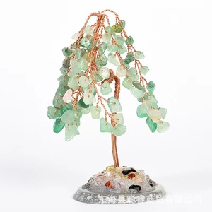 Arbre à Argent en Cristal Saule Pleureur avec Pierres Précieuses Naturelles, Ornement Décoratif, Décoration d'Intérieur, Cadeau Artisanal - Product Image 4