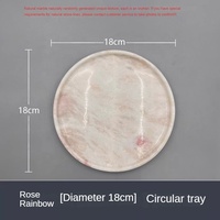 Stonekocc plateau en marbre naturel rond moderne luxe modèle chambre salon affichage caissier avant Dessert assiette de fruits