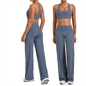Conjunto de Yoga para Mujer, Espalda Deportiva, Ajuste Ceñido, Dos Piezas, Ropa Deportiva, para Correr al Aire Libre, Entrenamiento, Gimnasio, Ropa Deportiva Activa - Product Image 1
