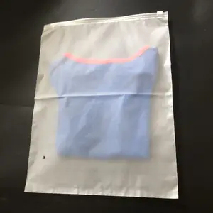 Einfach schließen zurück matt cpe vorder klar ldpe rutsche zip-lock kunststoff bekleidungs tasche