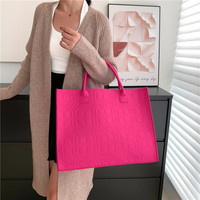 Vente en gros de sacs à provisions en feutre personnalisés, décontractés, de grande capacité, plusieurs couleurs, sac fourre-tout en feutre tendance pour femmes
