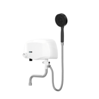 Chauffe-eau électrique instantané automatique compact avec boîtier en plastique, fonctionnement en anglais, classe d'efficacité énergétique pour cuisine et salle de bain