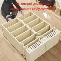 Grand Meuble à Chaussures Double Rangée Pliable en Plastique, Organisateur de Rangement Intégré pour Salon
