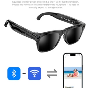 Gafas Inteligentes XK One Pro con IA ChatGPT, 800W Píxeles, 512MB Memoria, WiFi, Foto, Video, Llamadas BT, para Hombre y Mujer - Product Image 3
