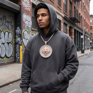 Collana Hip-Hop da Uomo con Pendente a Testa di <span class=keywords><strong>Leone</strong></span> in Moissanite VVS1 Colore <span class=keywords><strong>D</strong></span> da 3 Pollici, in <span class=keywords><strong>Argento</strong></span> S925 Placcato Nano, Stile Iced Out - Product Image 4
