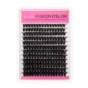 Faux <span class=keywords><strong>cils</strong></span> faits main en PBT, 12 rangées, 240 pièces, <span class=keywords><strong>courbure</strong></span> <span class=keywords><strong>CC</strong></span>/D/DD, DIY pour <span class=keywords><strong>cils</strong></span> segmentés 60D/80D/100D/120D/160D, 12-20mm - Product Image 6