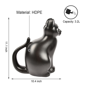 Esschert Design 3.2L Black cat pinguini HDPE plastica riciclabile giardino personalizzato piccolo annaffiatoio indoor per <span class=keywords><strong>piante</strong></span> - Product Image 4