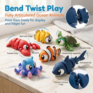 Set de 10 Figuras de Animales Marinos Impresas en 3D, Articuladas, Juguetes Marinos, Mini Figuras Marinas, Recuerdo de Fiesta, Regalo - Product Image 4