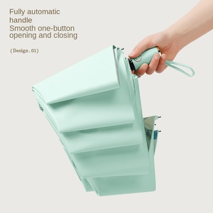 Color Glue Sunscreen Sunshade <b>Automatic</b> Folding <b>Umbrella</b> for Women Rain Shine Dual-Use UV Protection Advertising Manufacturers - Product Image 4