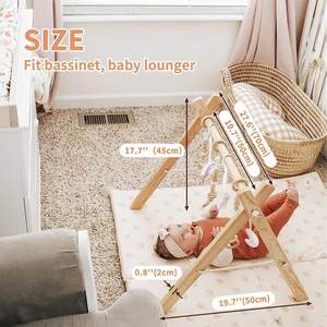 Structure de jeu pliable en bois 6 en 1 pour enfants, équipement éducatif Montessori pour le développement physique des enfants - Product Image 6