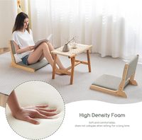 Nouveau produit Mobilier pour la maison Chaise de salon avec support dorsal Chaise de sol pliable pour économiser de l'espace Siège au sol avec coussin