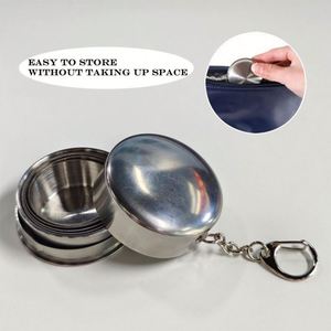 Different Capacity Stainless Steel Folding Drinking <b>Cups</b>,<b>Camping</b> Collapsible <b>Cups</b> for Outdoor Travel - Product Image 2