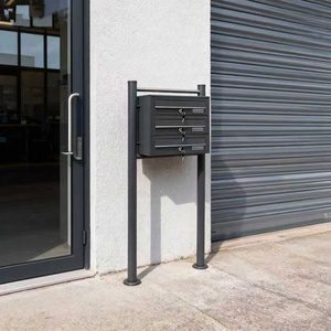 Système de boîtes <span class=keywords><strong>aux</strong></span> <span class=keywords><strong>lettres</strong></span> extérieures modernes autoportantes pour appartements, 3 boîtes <span class=keywords><strong>aux</strong></span> <span class=keywords><strong>lettres</strong></span> antivol, étanches, revêtement poudré, boîtes postales communes - Product Image 3